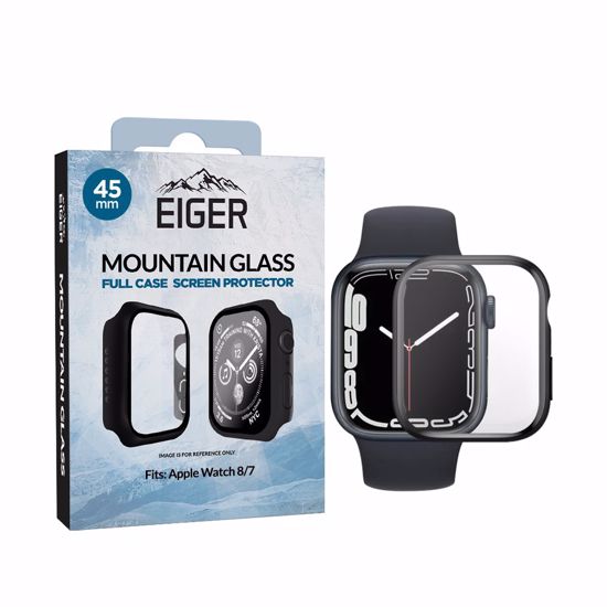 Picture of Eiger Eiger Mountain Glass Full Case for Apple Watch 9 / 8 / 7 45mm in Black
